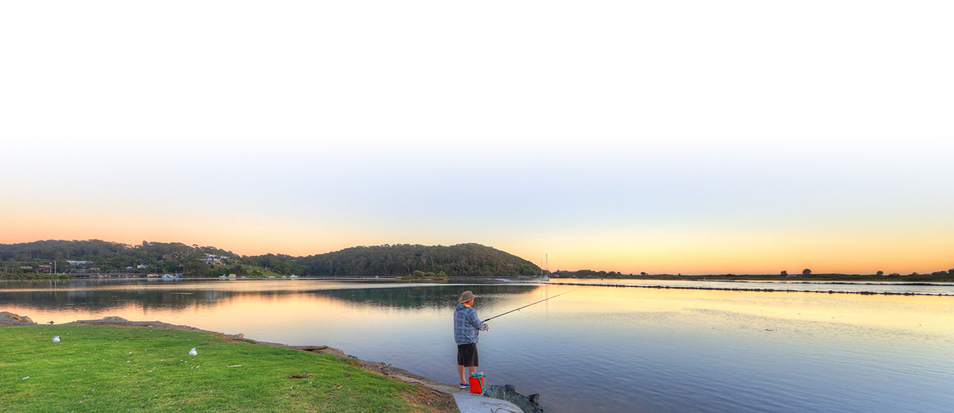 Fishing at sunset in Easts Narooma NSW